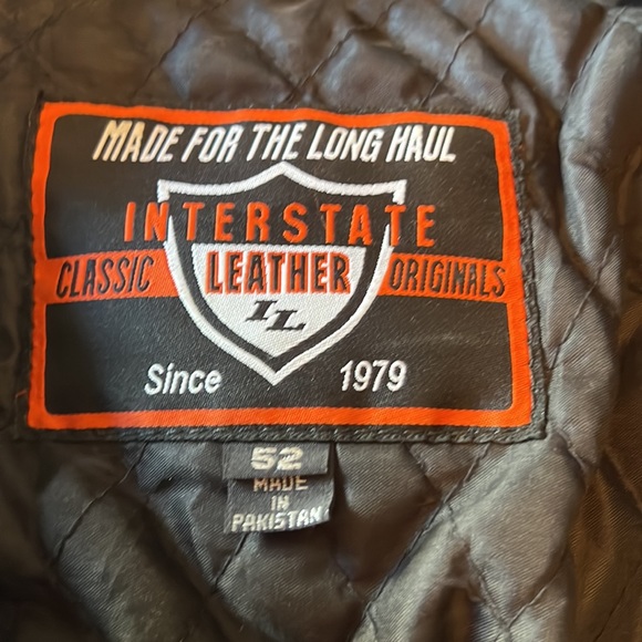 🏍HP!⭐️EUC black Interstate Leather jacket Zip front. 4 front/2 interior pockets - Picture 8 of 14